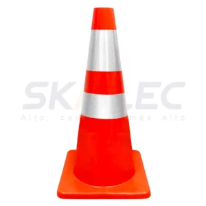 Cono de seguridad con cinta reflectiva